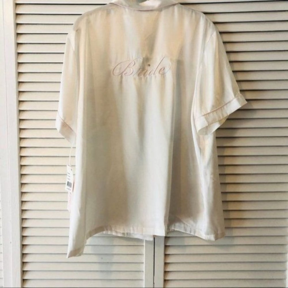 Linea Donatella Bride Embroidered Boyfriend top